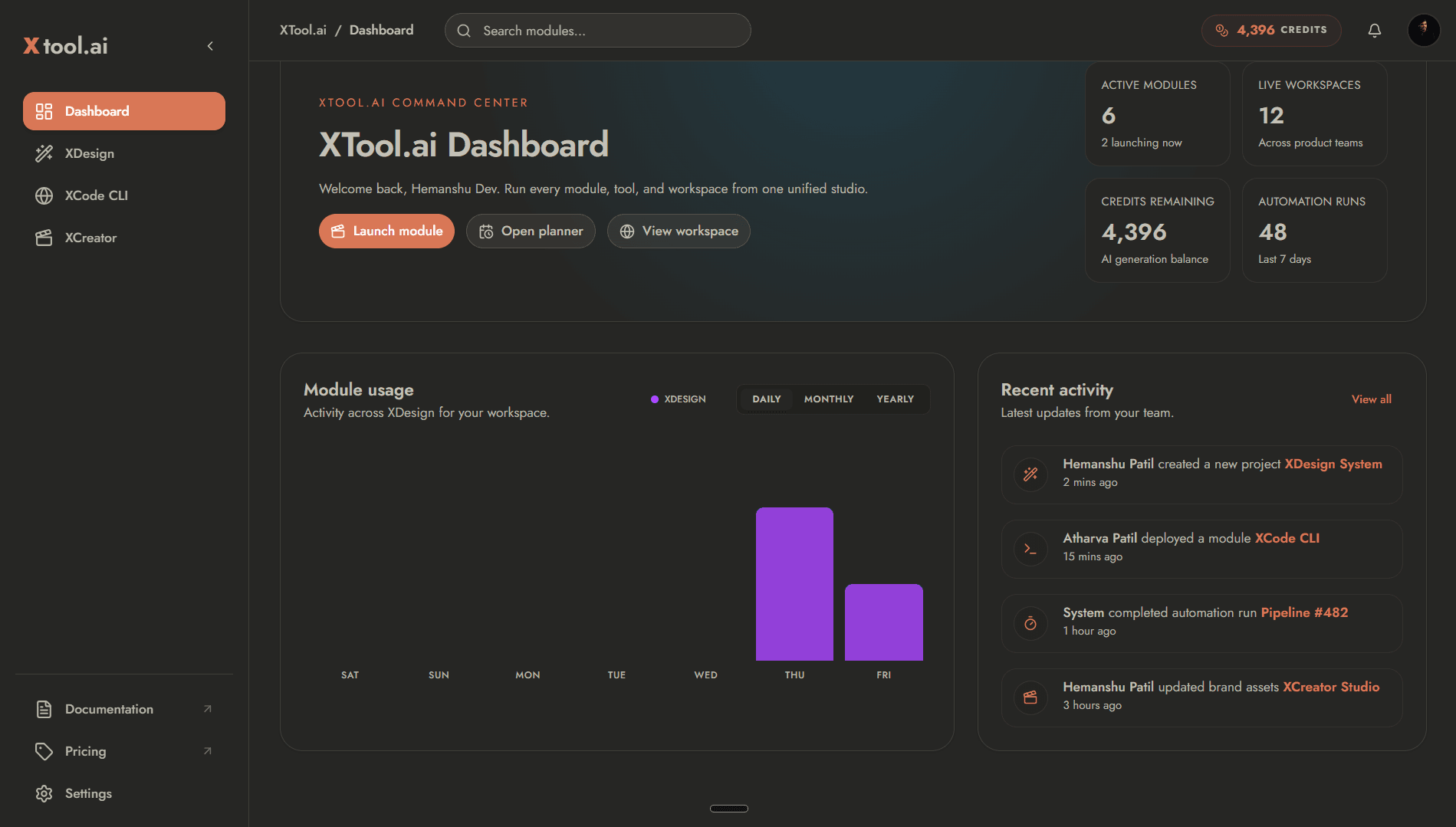 XTool Dashboard